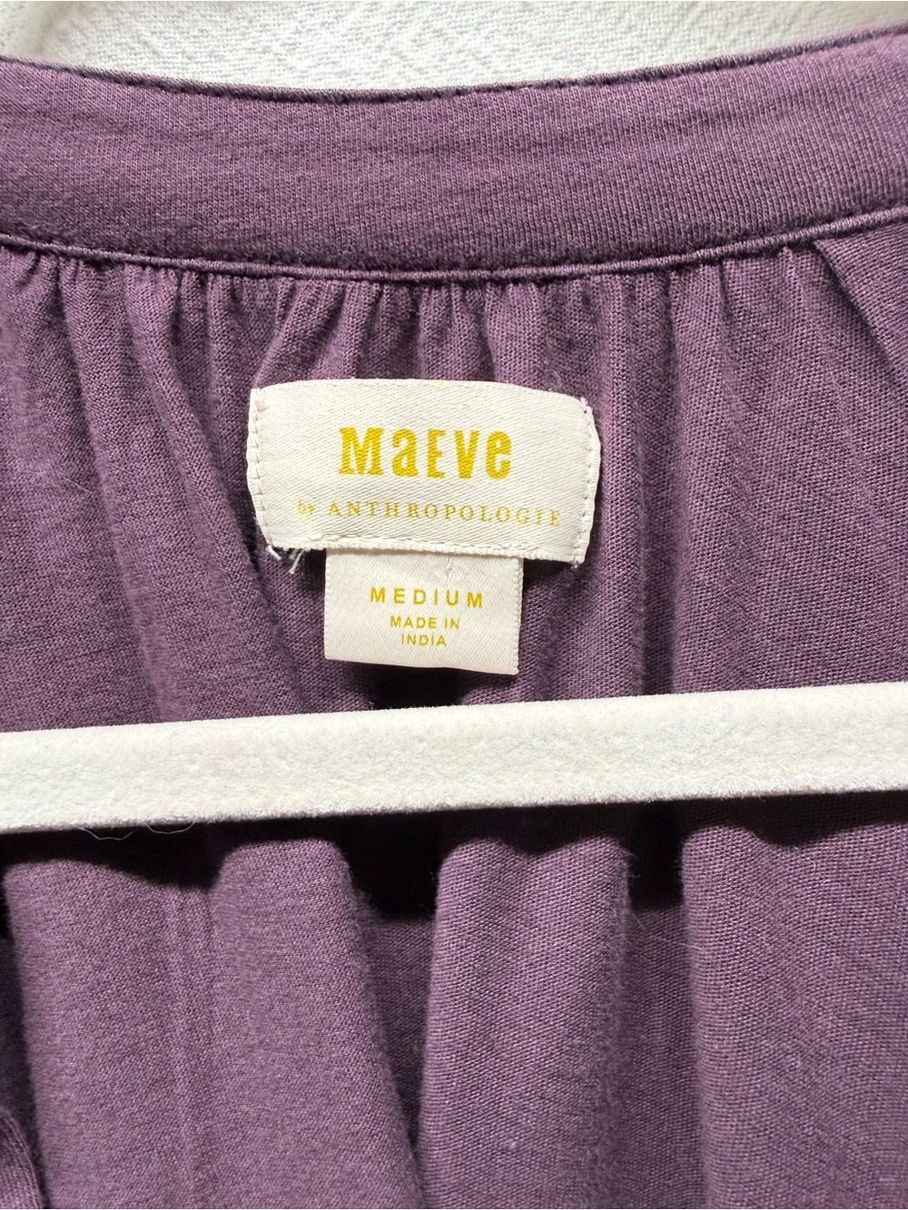 Rocker Chic Anthropologie Maeve Dusty Mauve V-Neck Balloon Sleeve Blouse BOHO - Picture 3 of 9